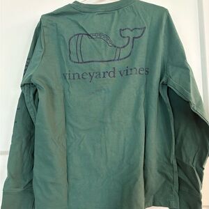 Vineyard Vines Teal Long Sleeve with Whale Graphic